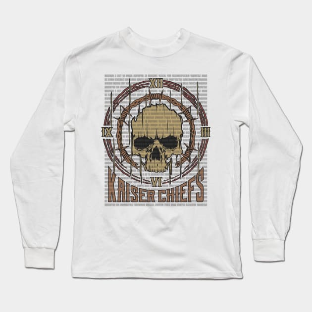 Kaiser Chiefs Vintage Skull Long Sleeve T-Shirt by darksaturday
